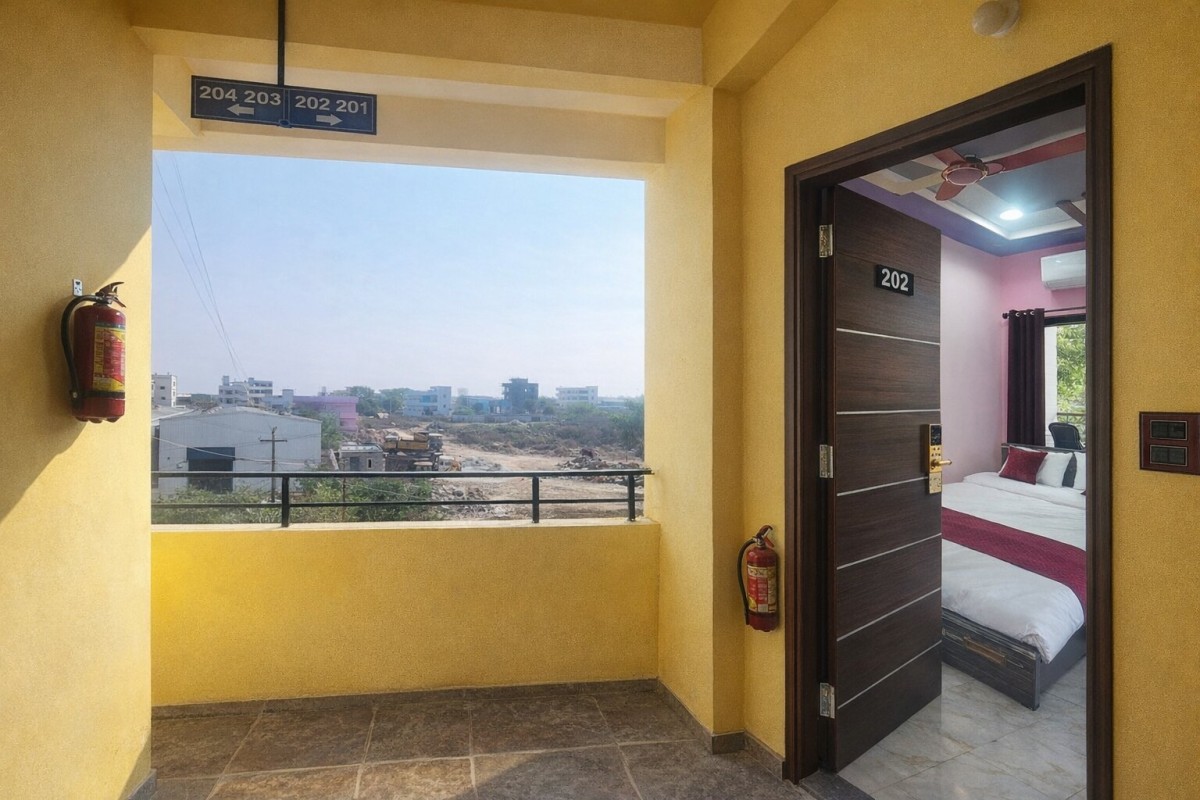 Balcony view at Hotel Lakeside Cherlapally